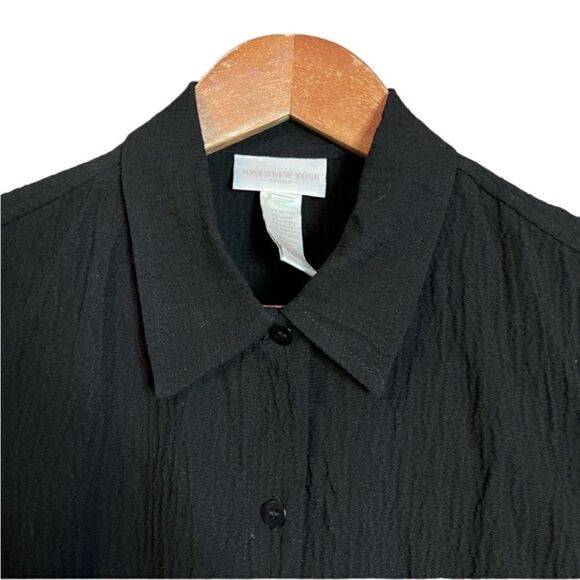 NWT! Jones New York black button up tank top - Picture 2 of 11